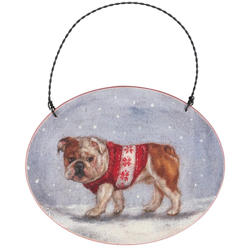 Cozy Bulldog Ornament