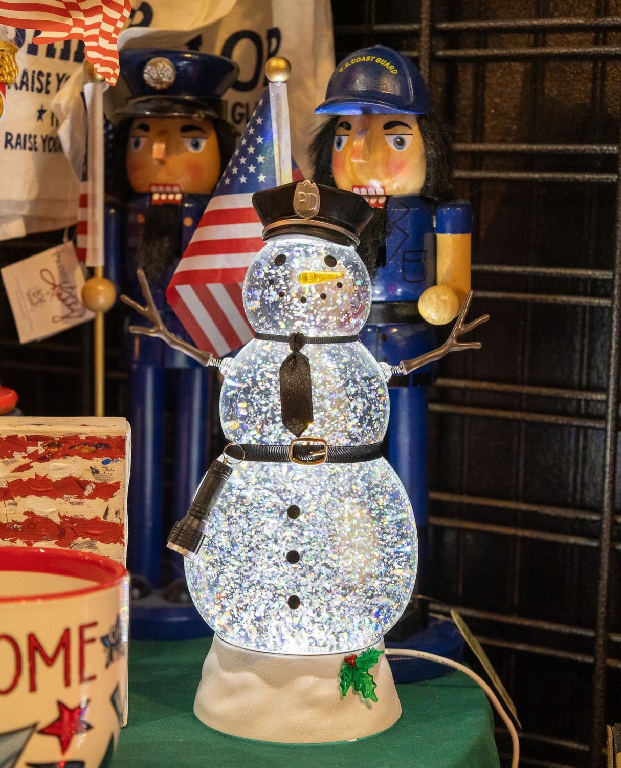 Police Officer Snowman Shimmer