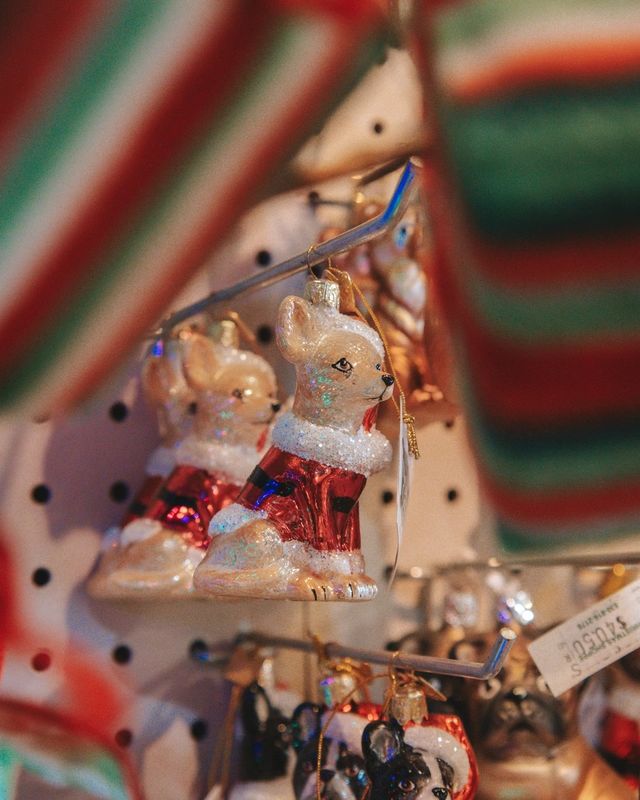 Dog with Santa Suit Ornament