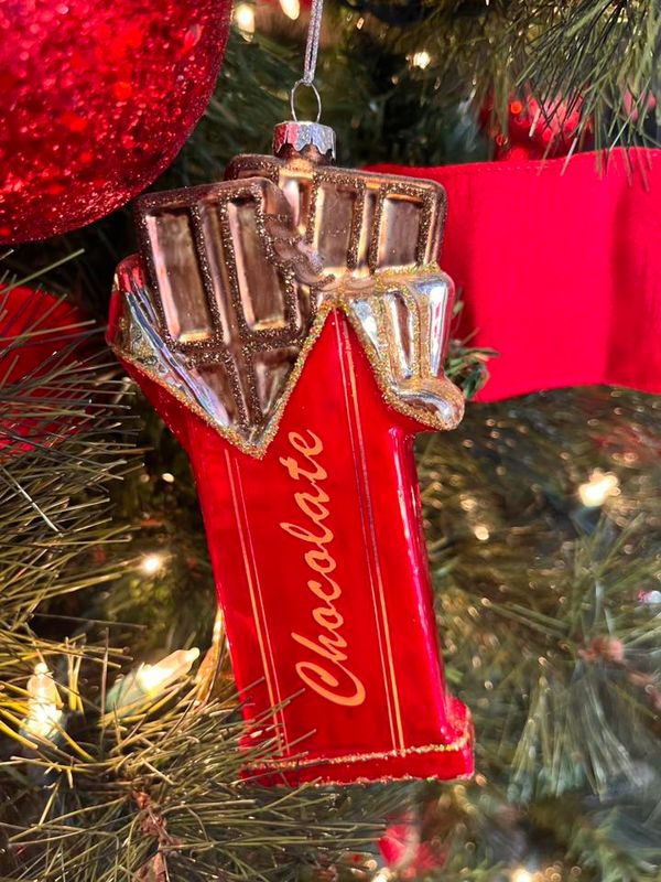 Glass Chocolate Bar Ornament