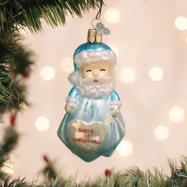 Baby Boy's First Santa Lovey Ornament