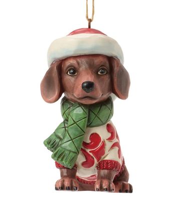 Jim Shore Christmas Dachshund Ornament