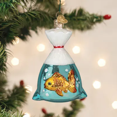 Goldfish in a Bag Ornament