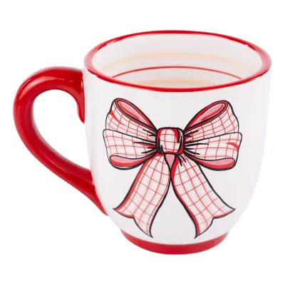 Pink and Red Bow Mug