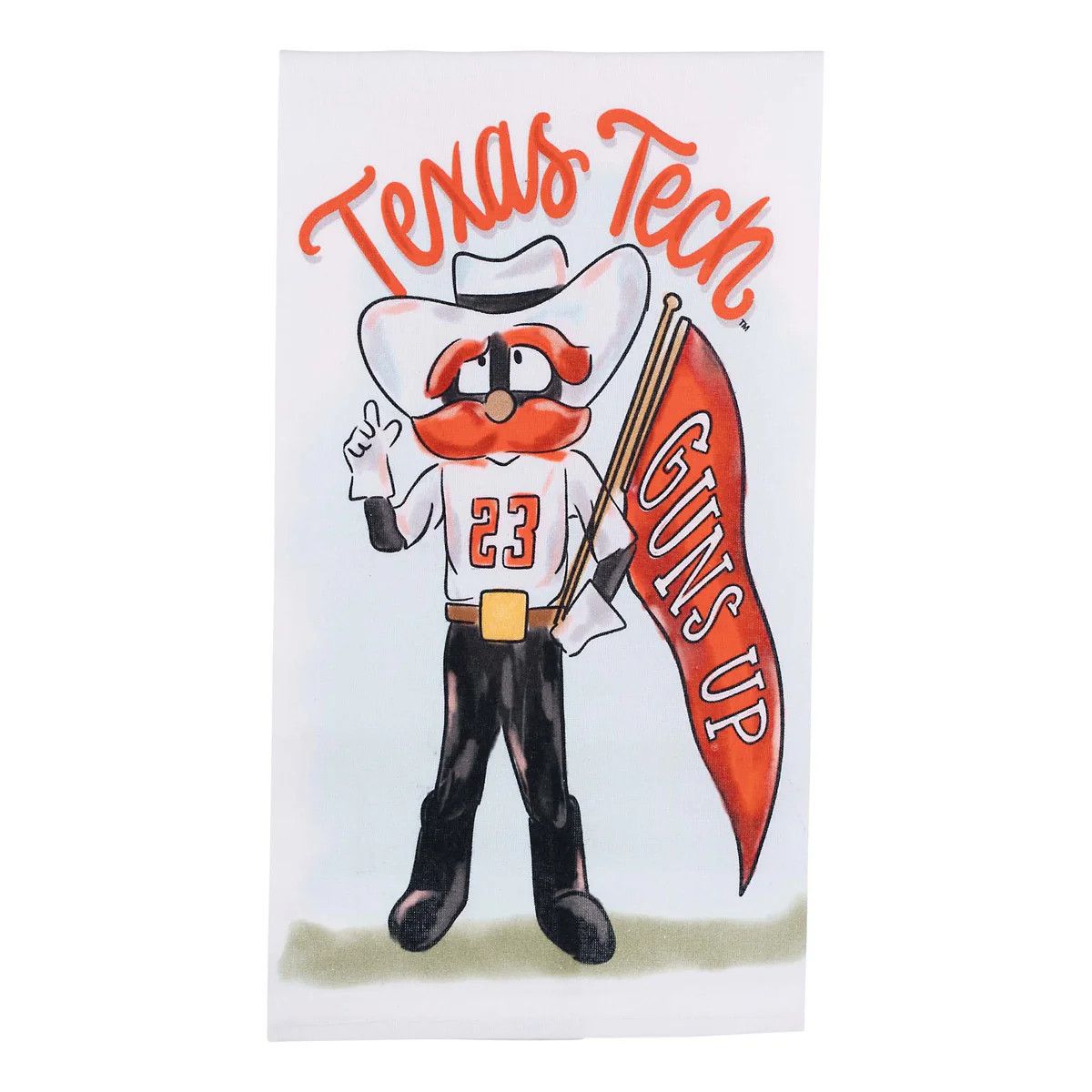 Texas Tech Red Raider Mascot Tea Towel