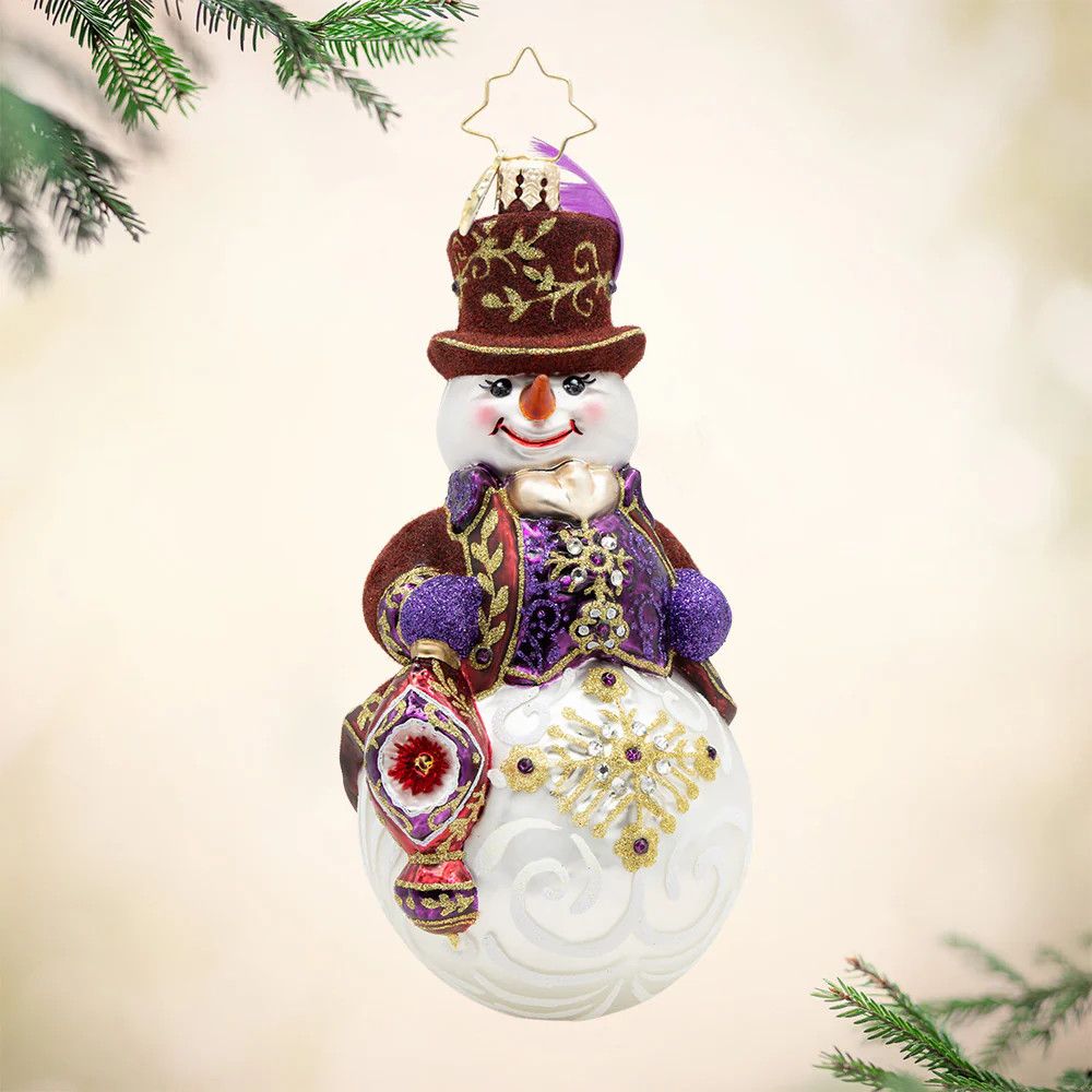Opulent Frost Snowman Ornament