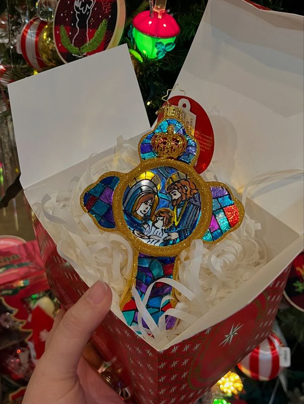 The Radiant Nativity Cross Ornament