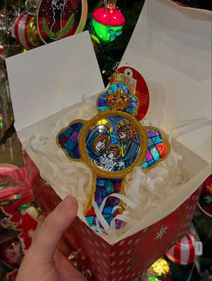 The Radiant Nativity Cross Ornament