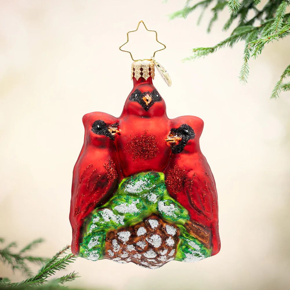 Cardinal Garden Greetings Gem Ornament