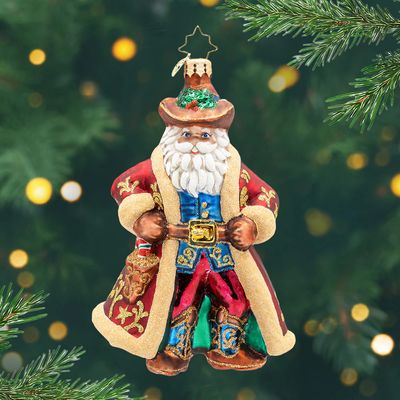 Jingle Spurs Santa Ornament