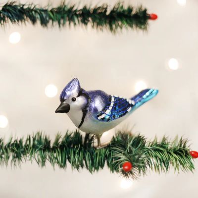 Bright Blue Jay Clip Ornament