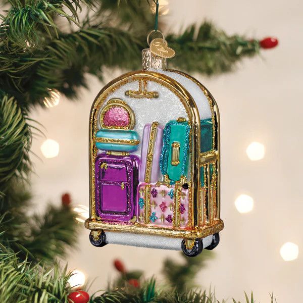 Hotel Luggage Cart Ornament