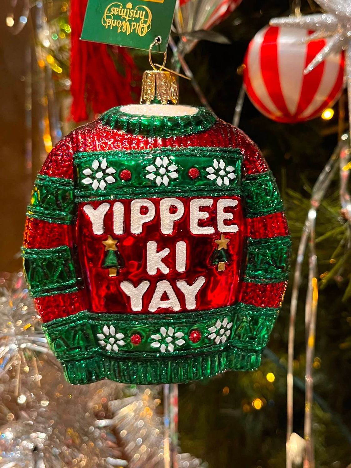 Yippee Ki Yay Sweater Ornament