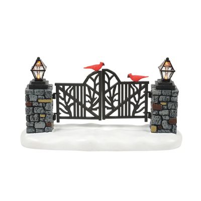 Cardinal Lit Christmas Gate