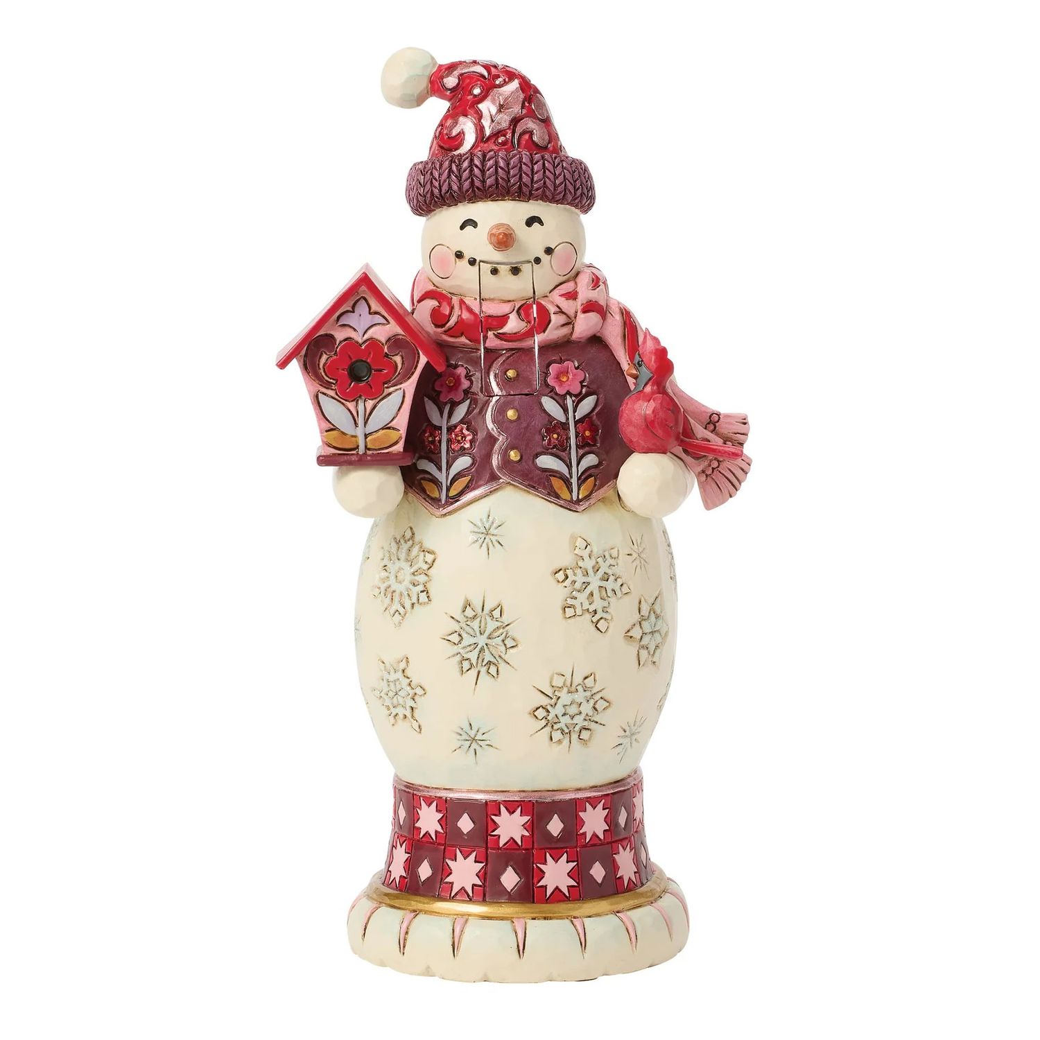 "Holiday Harmony" Red Snowman Nutcracker