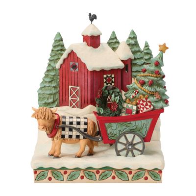 "Full of Christmas Spirit" Highland Glen Barn Scene