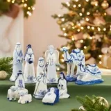 Blue Delft Nativity 11pc