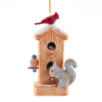 Squirrel on Bird Feeder Ornament