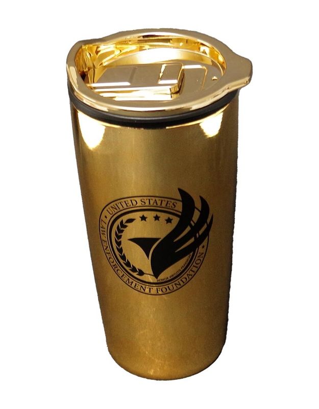 USLEF Gold-Mirrored Tumbler