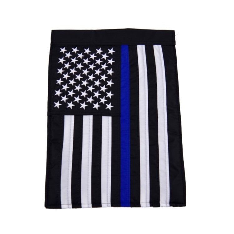 Patriotic Blue Line Garden Flag