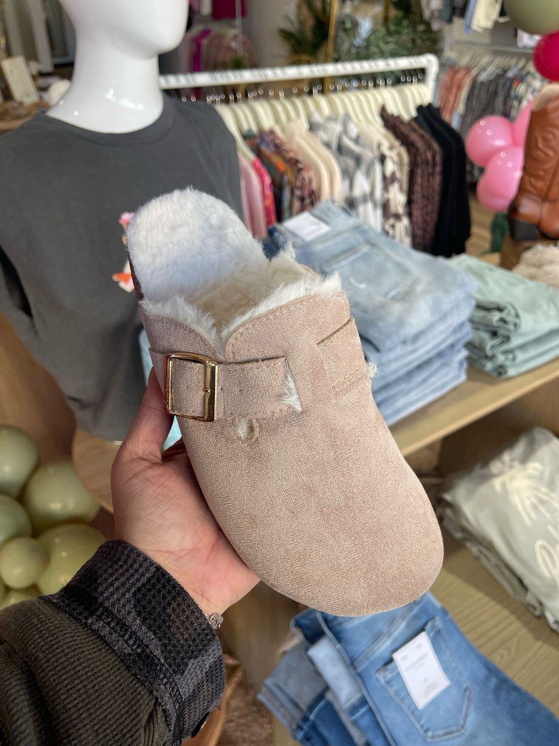 Fur Lined Slip On Shoe
