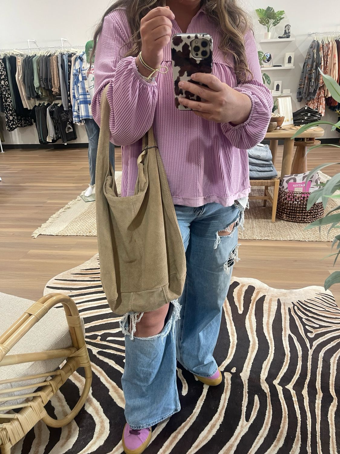 Silvia Suede Leather Bag