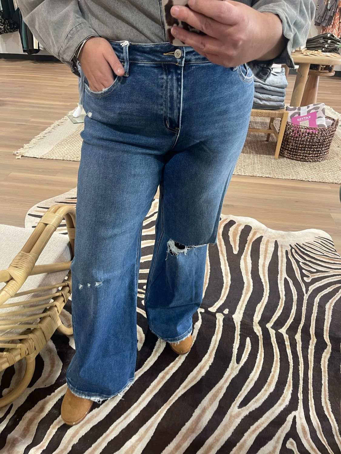 High Rise Wide Leg Jean