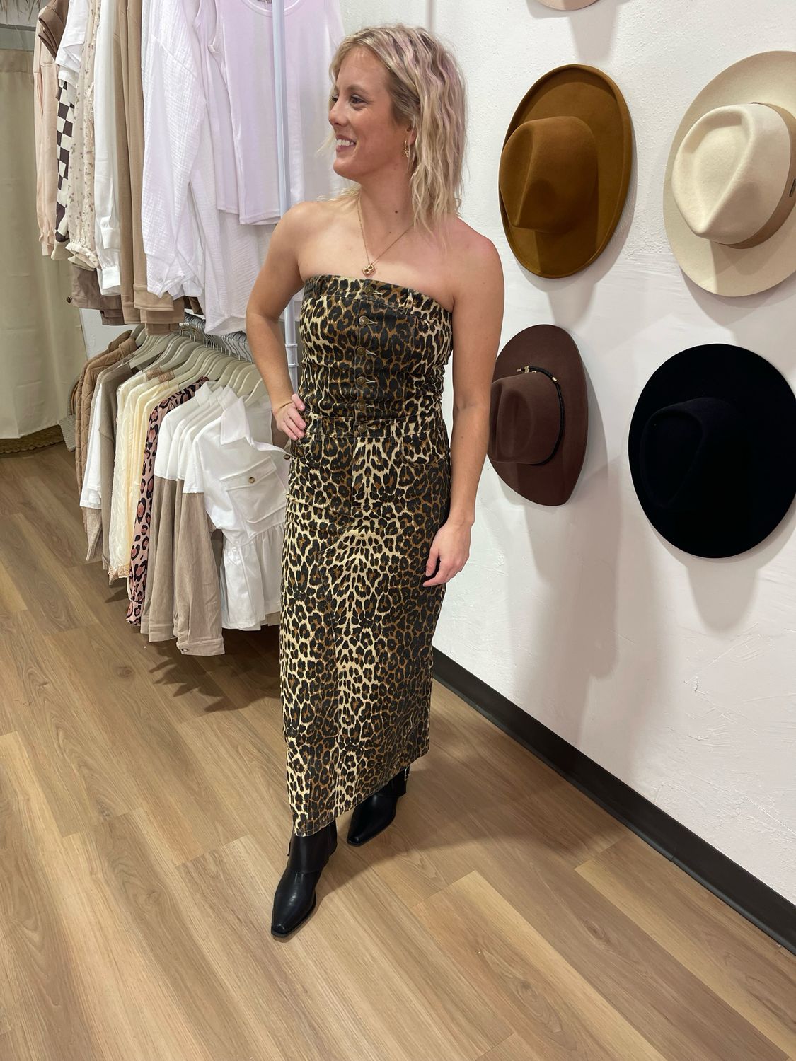 Ellison Leopard Corset Maxi Dress