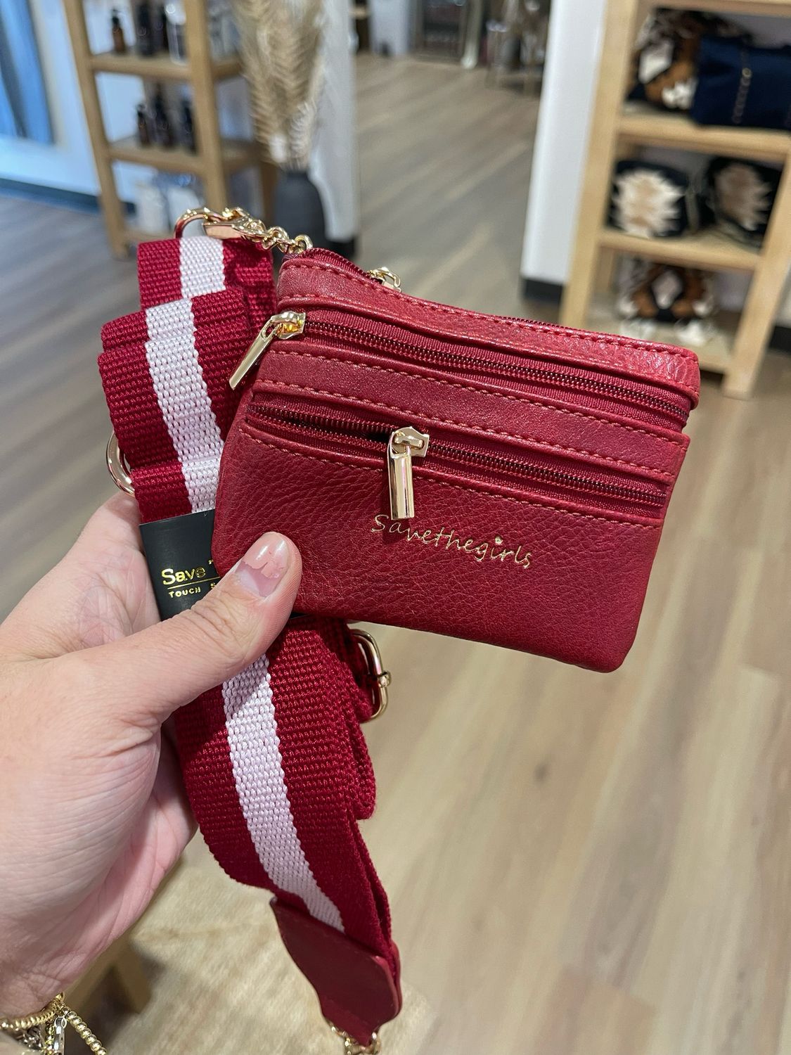 Clip &amp; Go Crossbody Phone Strap W/ Pouch, Colour: Red