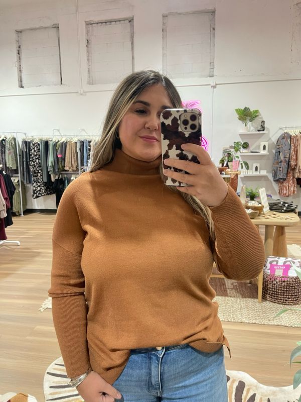 Soft Knit Turtleneck Top