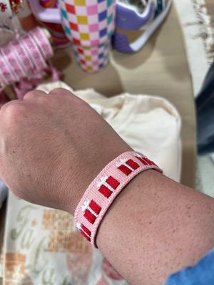Present Pink Embroidery Bracelet
