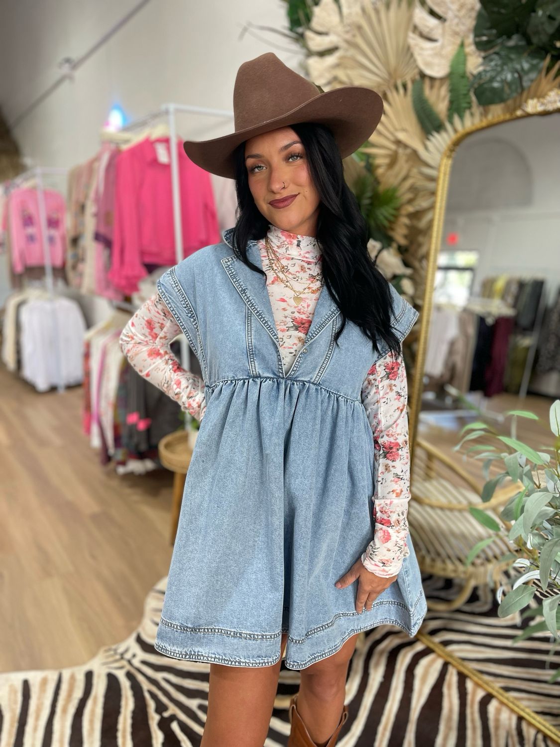 Floral Long Sleeve Mesh Top
