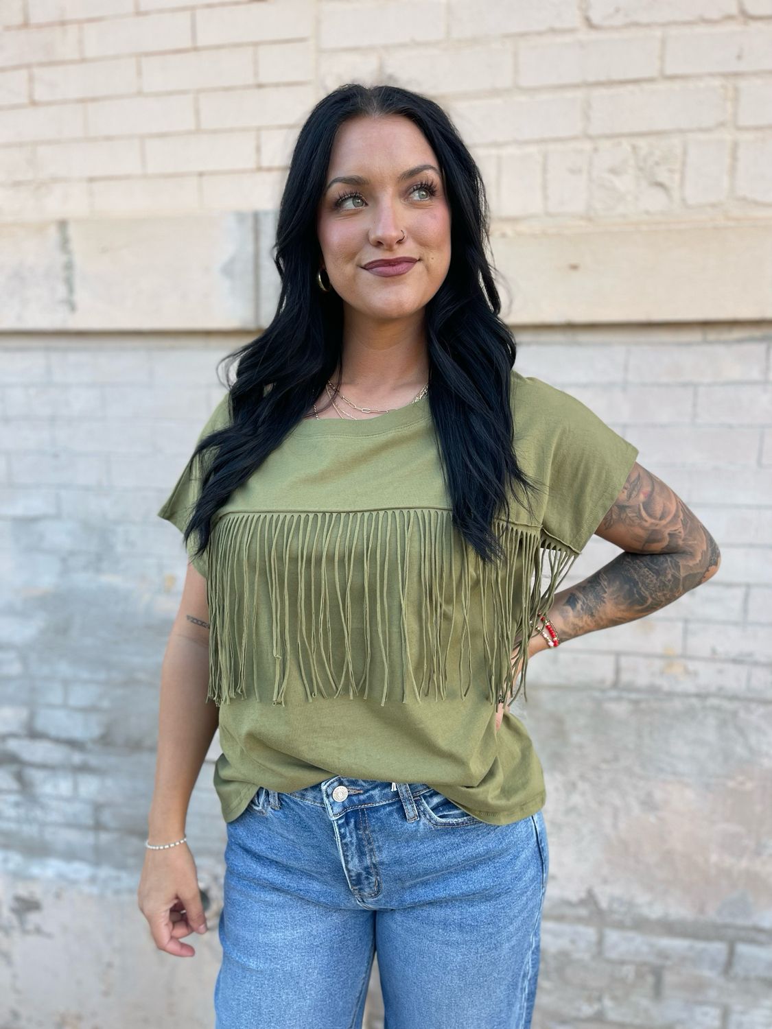 Fringe Boxy Tshirt