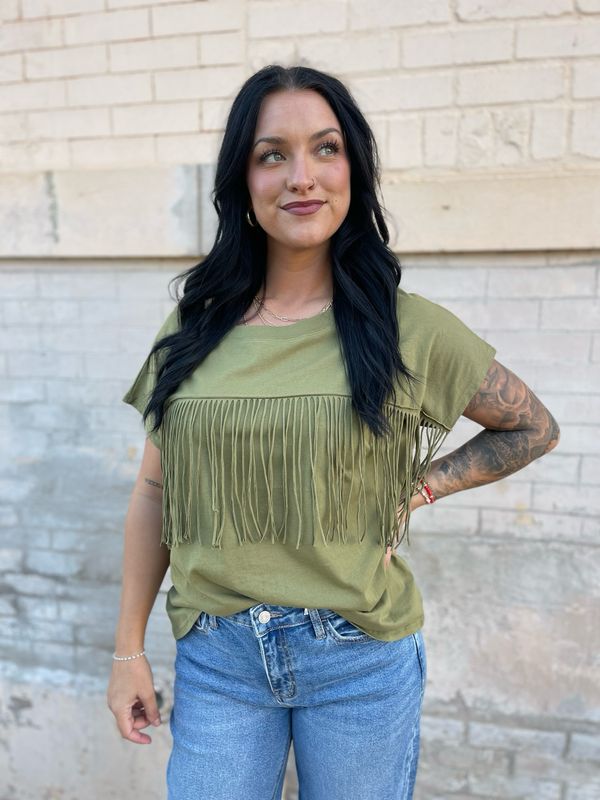 Fringe Boxy Tshirt