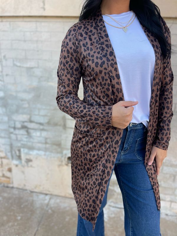 Cheetah Print Cardigan