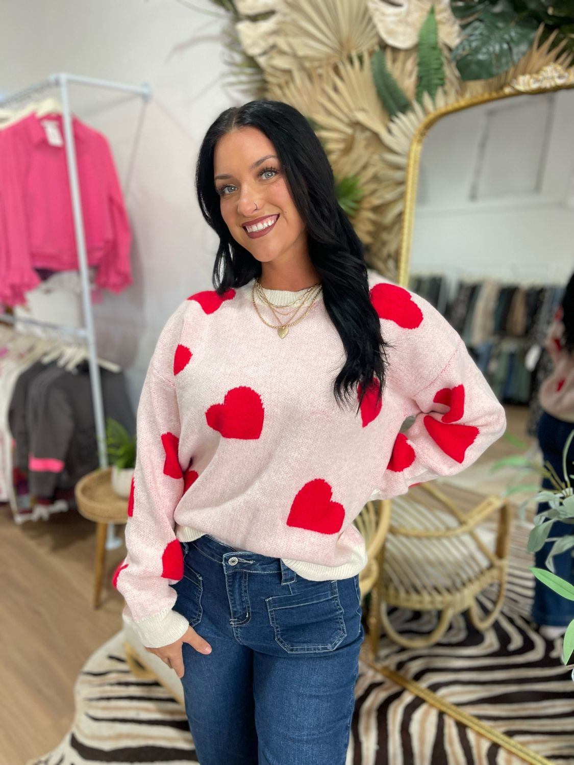 Red Heart Valentine Sweater