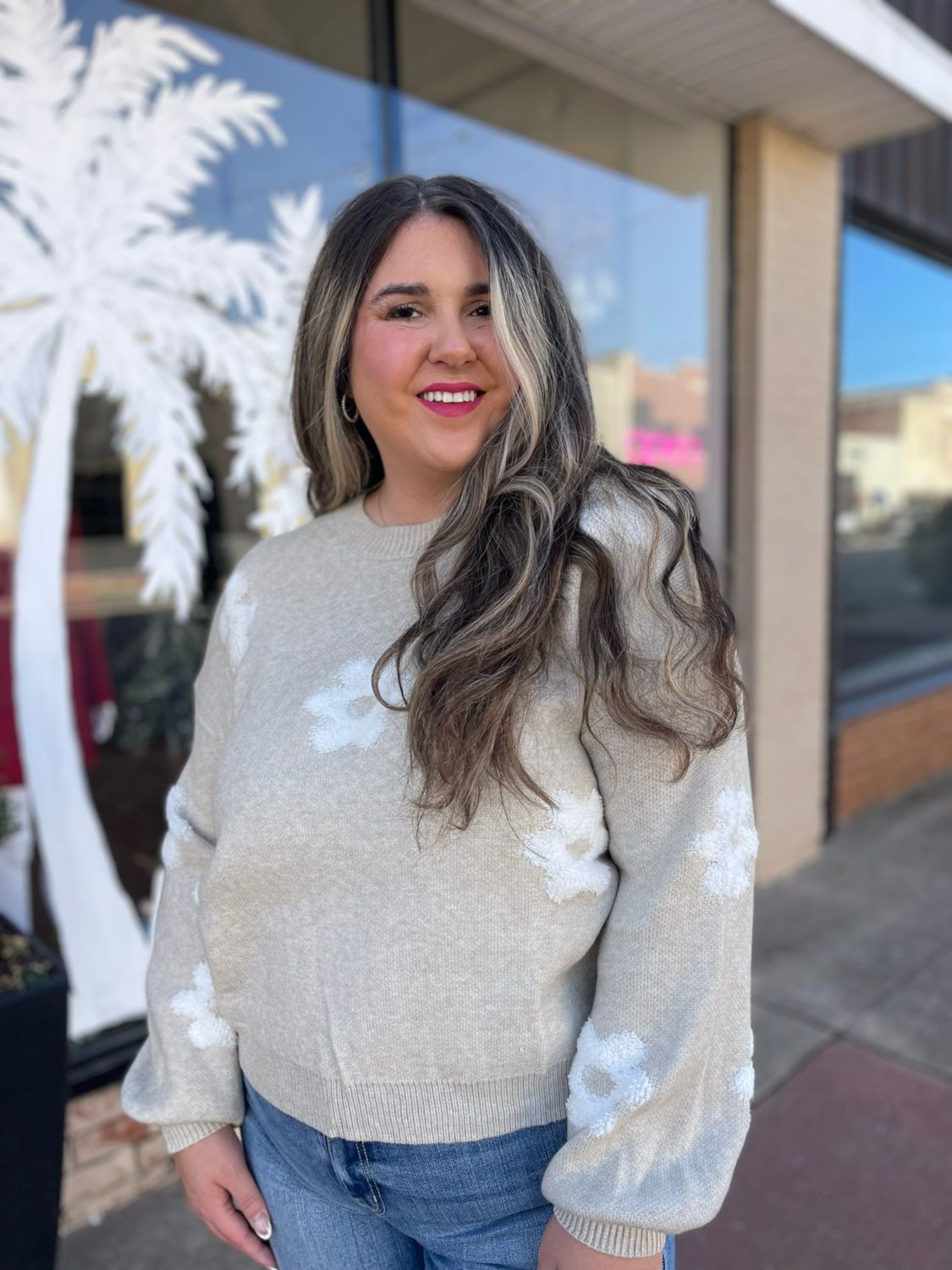 Daisy Print Sweater