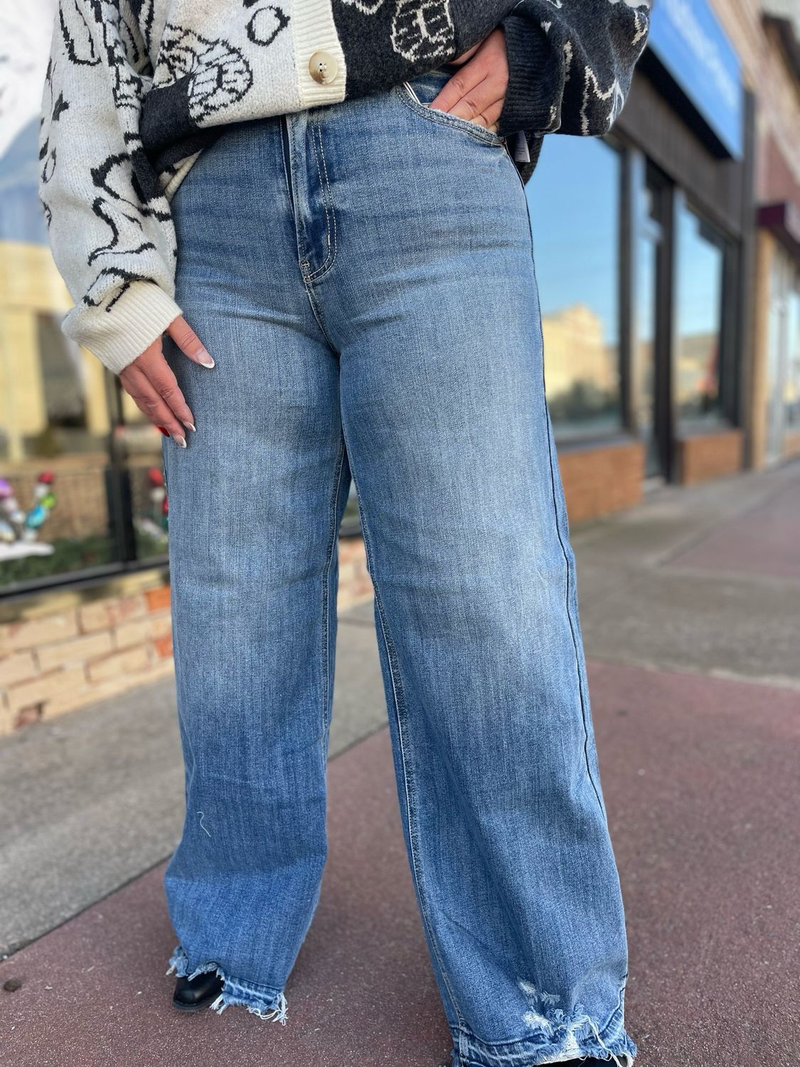 High Waist Wide Leg Jeans