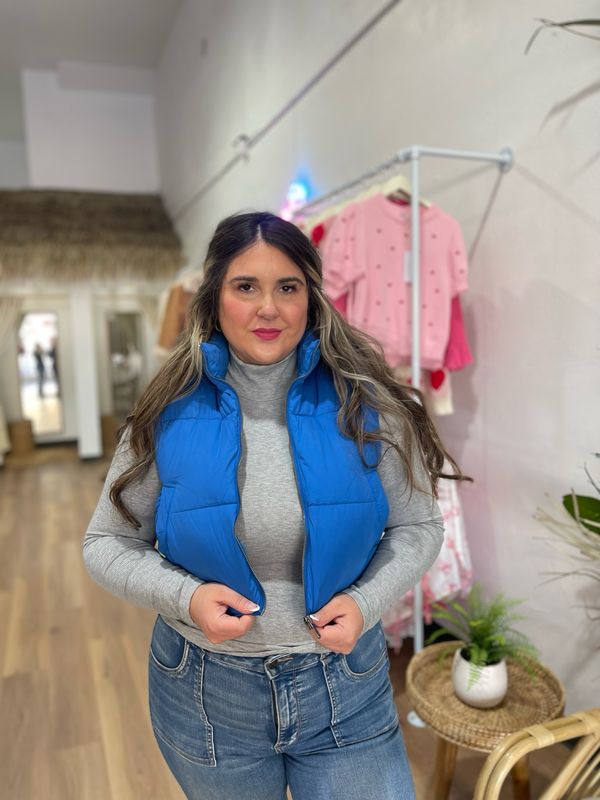 Cropped Puffer Vest