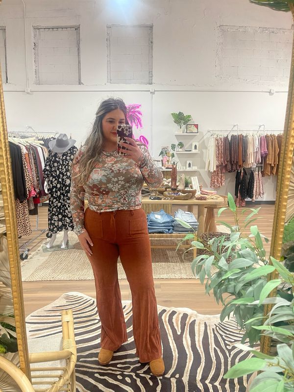 High Waist Corduroy Pants