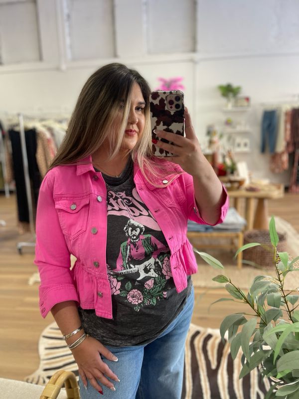Peplum Denim Jacket