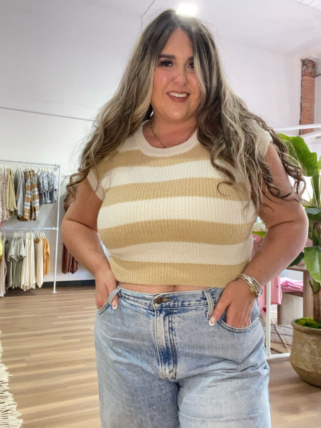 Striped Sleeveless Top