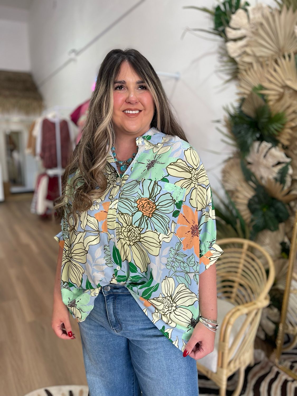 Oversized Floral Top
