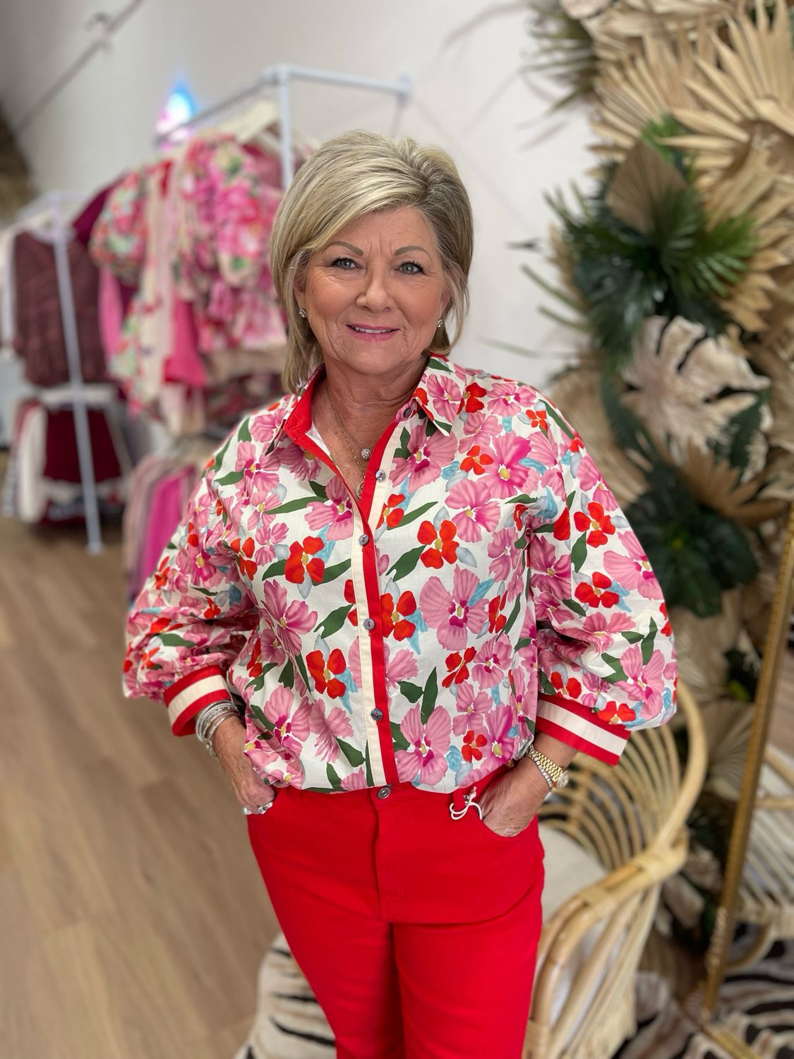 Floral Button Up Blouse