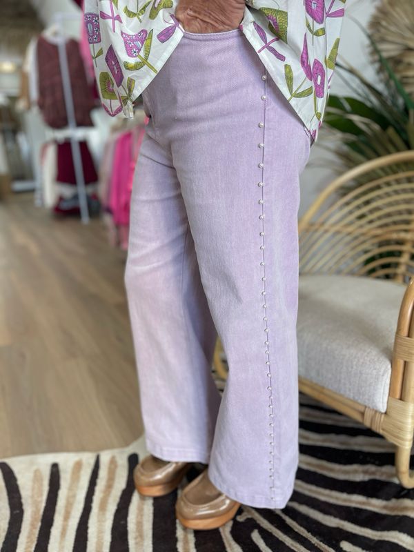 Pearl Detail Pants