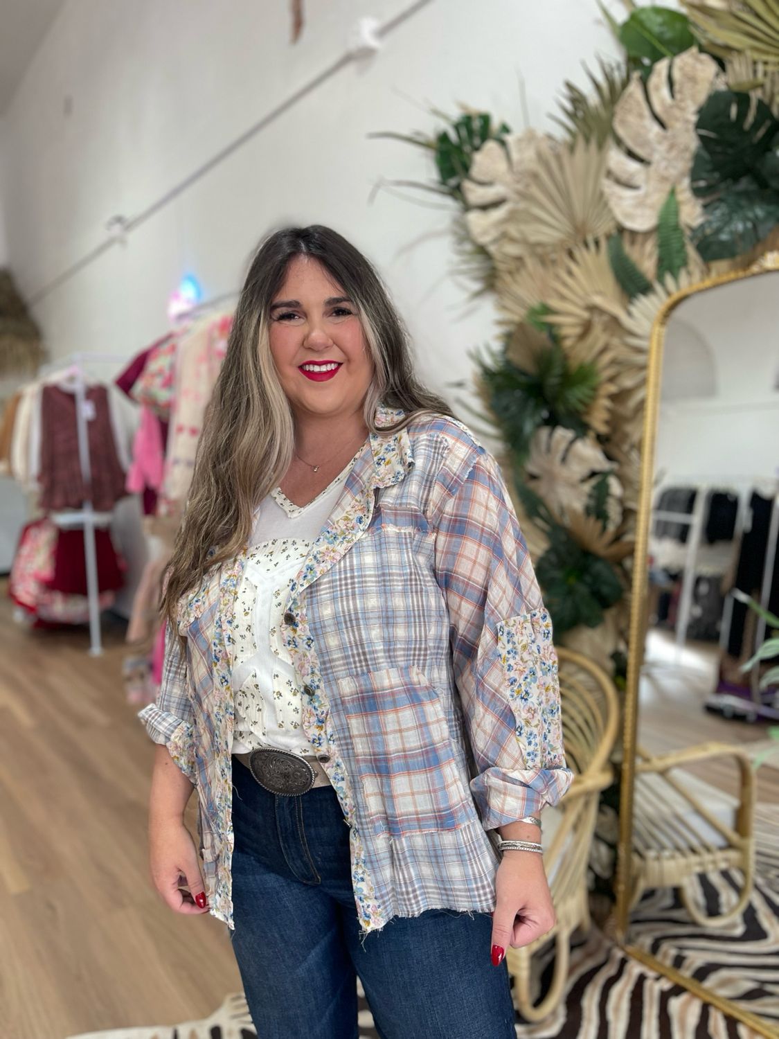 Vintage Plaid Button Up