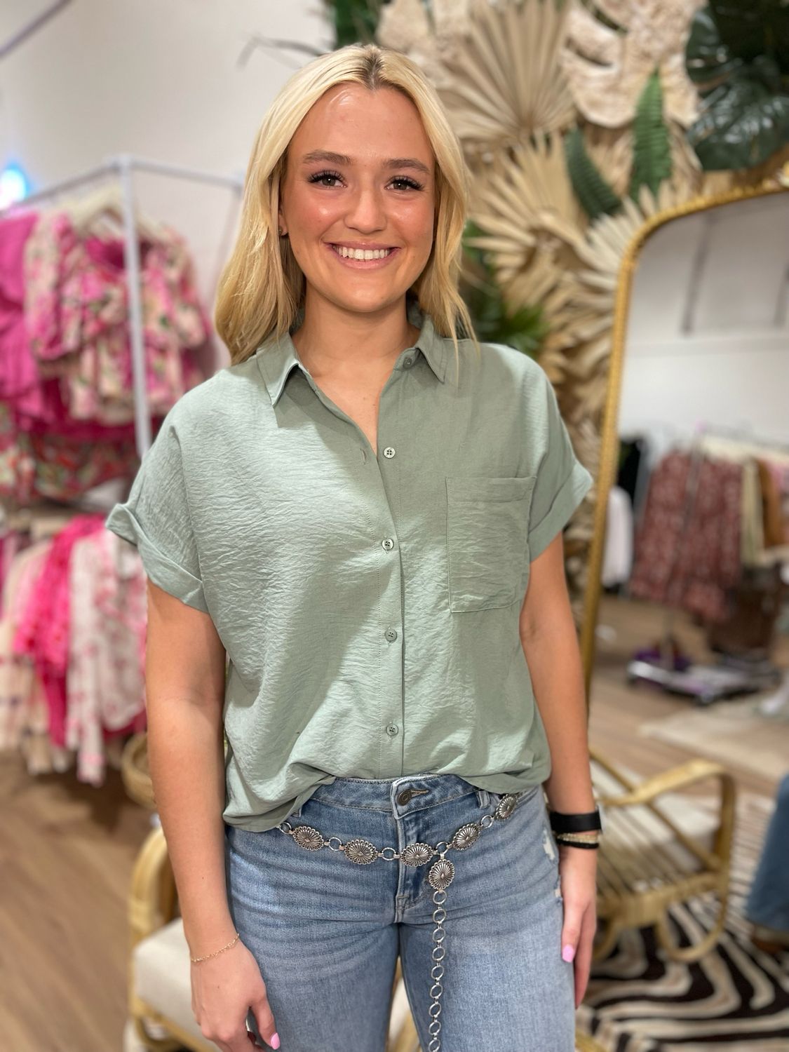 Short Sleeve Button Up