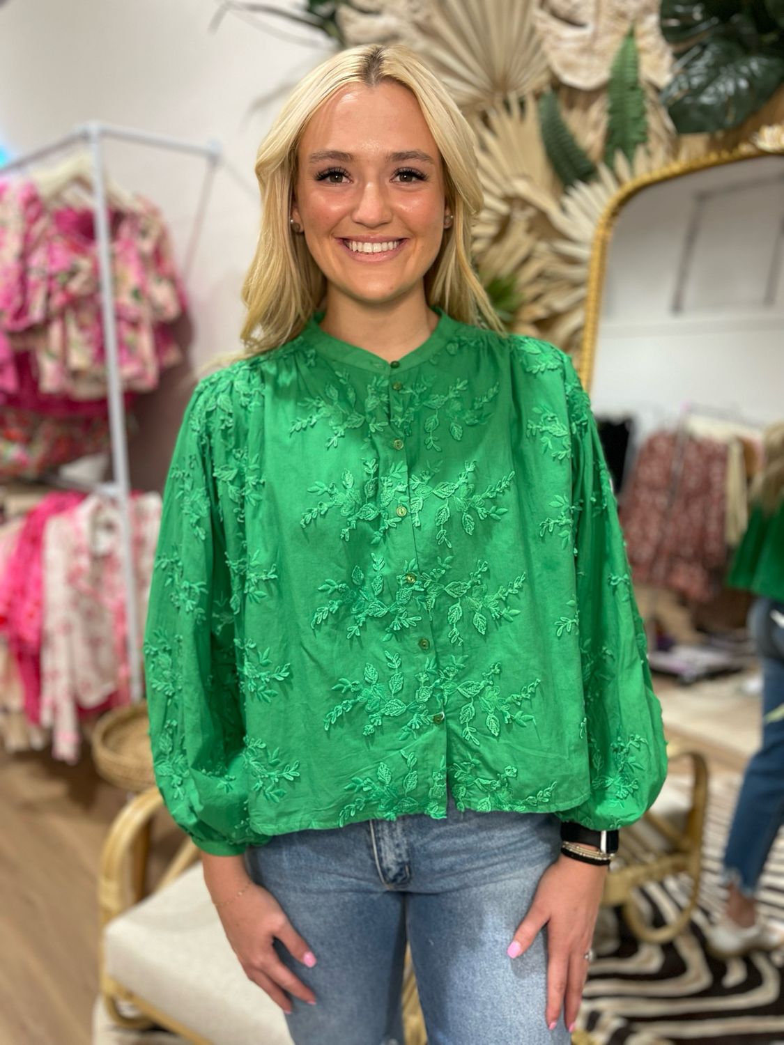 Floral Textured Blouse