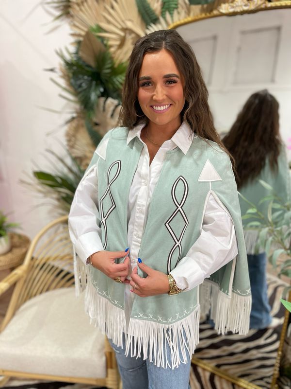 Loretta Fringe Cape