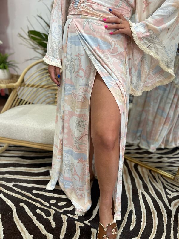 Postcard Maxi Skirt